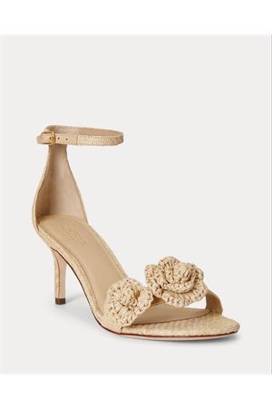 Allie M Flwr-Sandals-Heel Sandal-Textured Raffia LAUREN RALPH LAUREN | Sandalo | 802P10642001